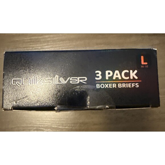Quicksilver Men’s Super Soft Boxer Briefs Fly Front Tag Free Size L 3-Pack - Picture 4 of 9